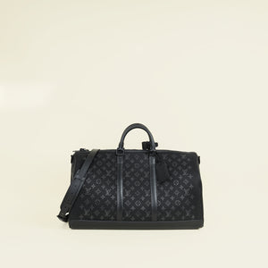 Louis Vuitton Black Monogram Light Up Keepall Bandoulière 50 Bag