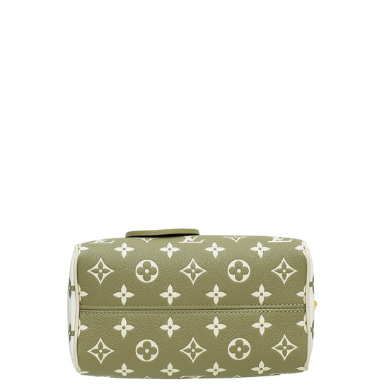Louis Vuitton Speedy Bandouliere 20 Khaki Green/Beige/Cream for Women