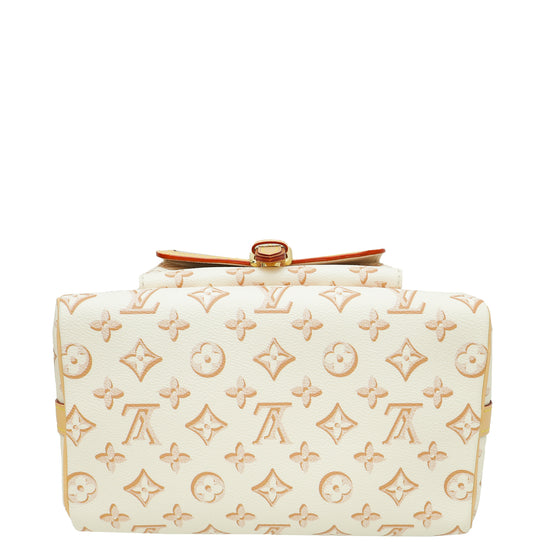 Louis Vuitton Monogram Beige Clair Speedy 25 Bandouliere Bag