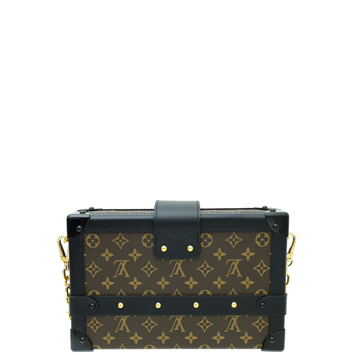 Louis Vuitton Monogram Black Petite Malle Bag W/ Chain-Louis Vuitton-THE CLOSET