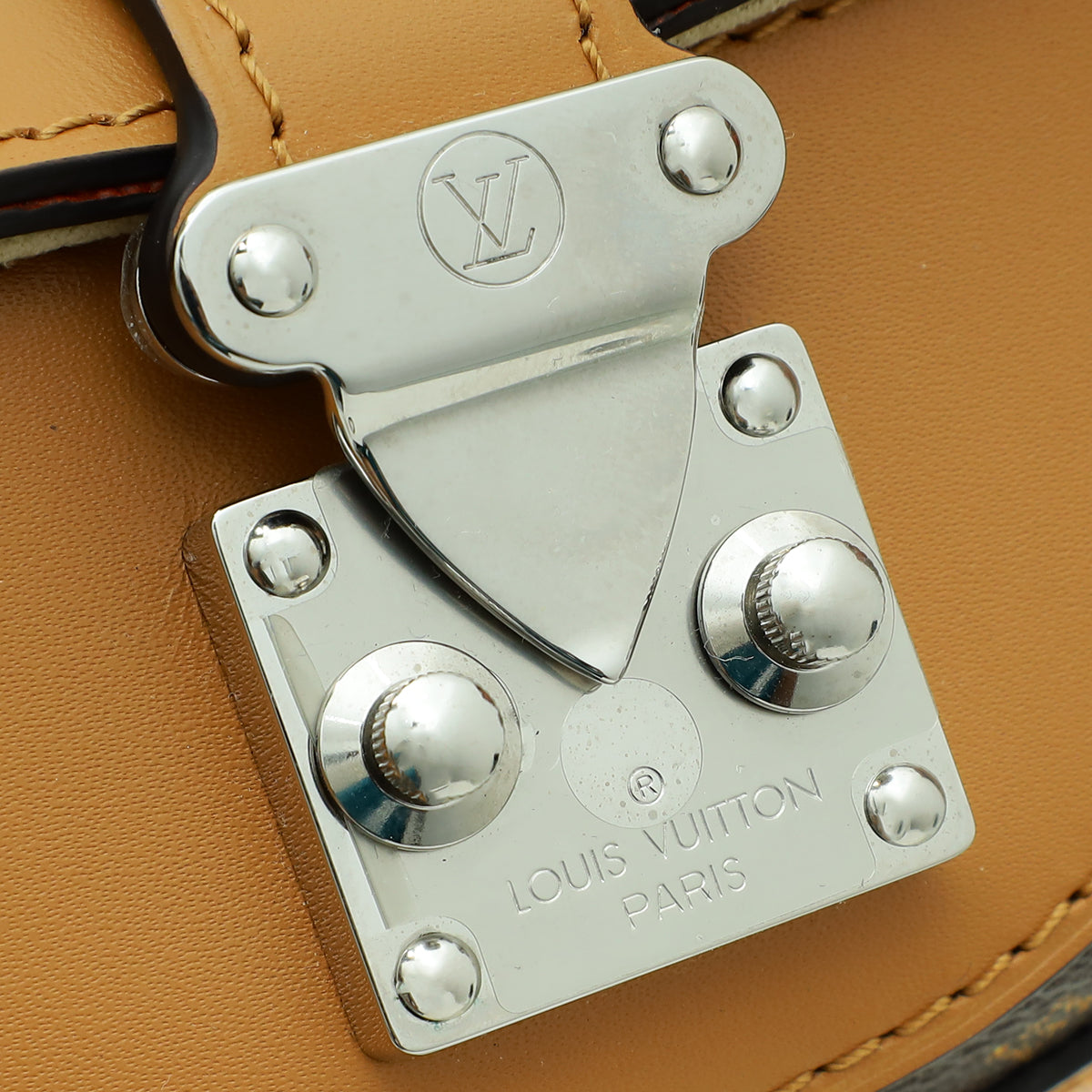 Louis Vuitton Monogram Tan Time Trunk Duffle Bag