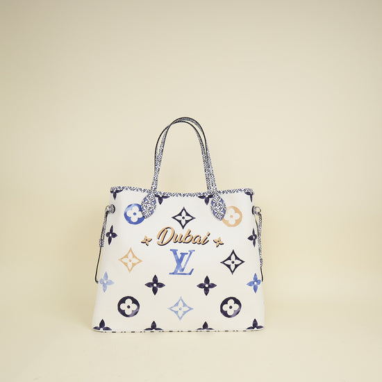 Louis Vuitton Blue Multicolor L.E Aqua Monogram Canvas By The Pool Dubai Neverfull GM Bag