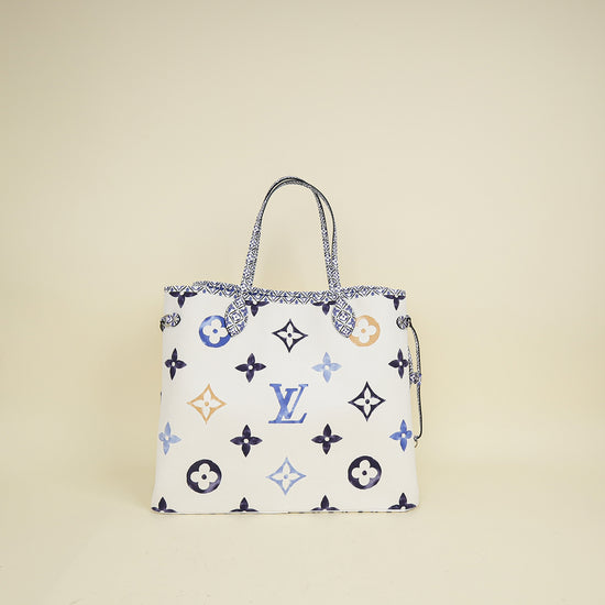 Louis Vuitton Blue Multicolor L.E Aqua Monogram Canvas By The Pool Dubai Neverfull GM Bag