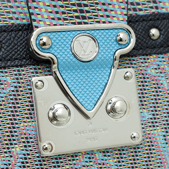Louis Vuitton Navy Blue Damier Monogram LV Pop Trunk Clutch