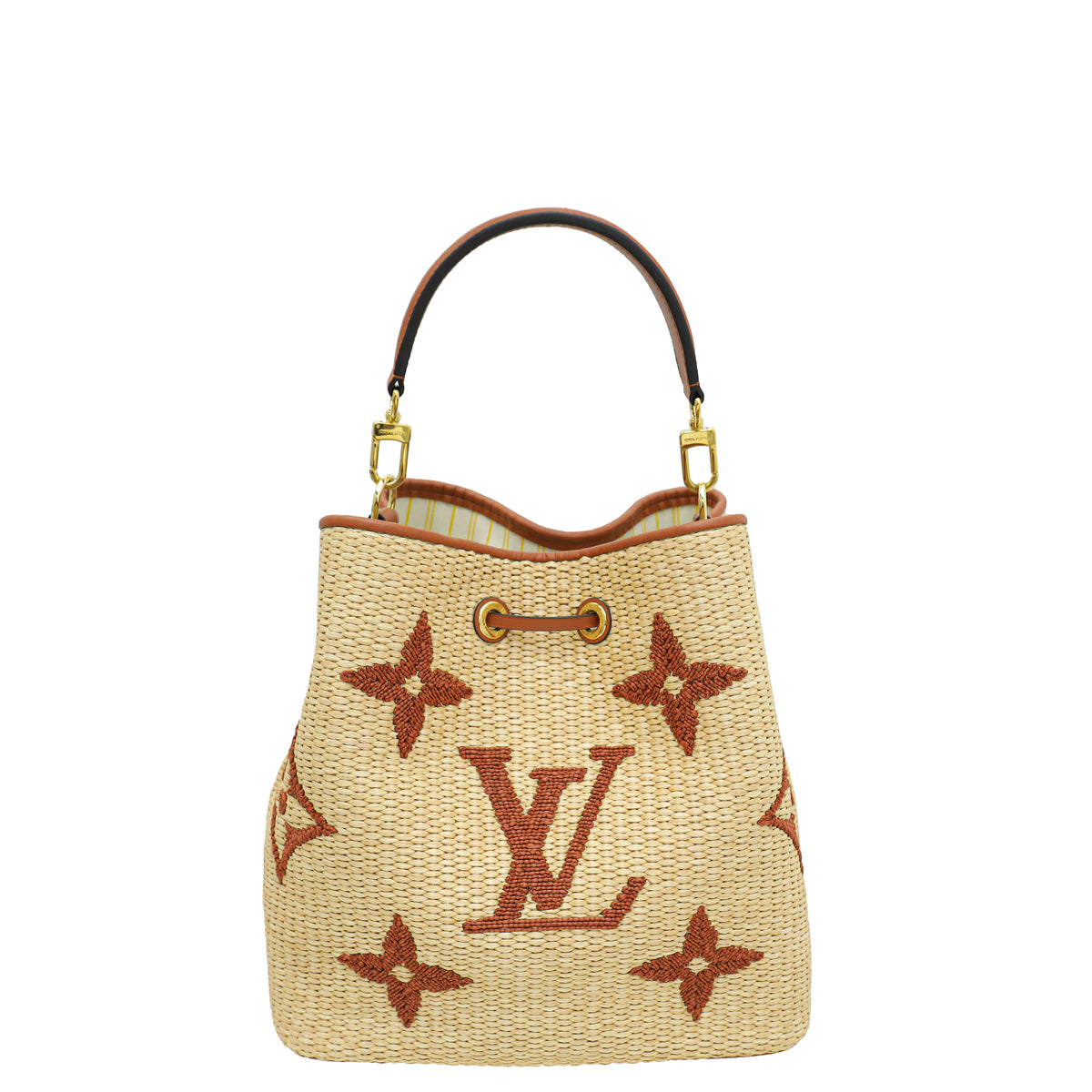 Louis Vuitton Tan Raffia Monogram Neonoe MM Bag-Louis Vuitton-THE CLOSET