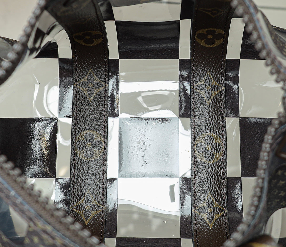 LOUIS VUITTON PVC Monogram Chess Keepall Bandouliere 25 1257644