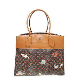 Louis Vuitton Bicolor Grace Coddington Catogram City Steamer Cabas XXL Bag