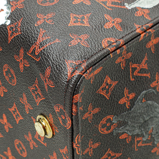Louis Vuitton Catogram Grace Coddington Neverfull MM Tote Bag