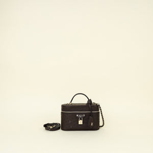 Louis Vuitton Chocolate Brown Ostrich Vanity Chain Pouch