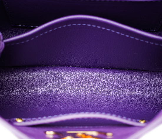 Louis Vuitton Amethyste Ostrich Capucines Mini Bag