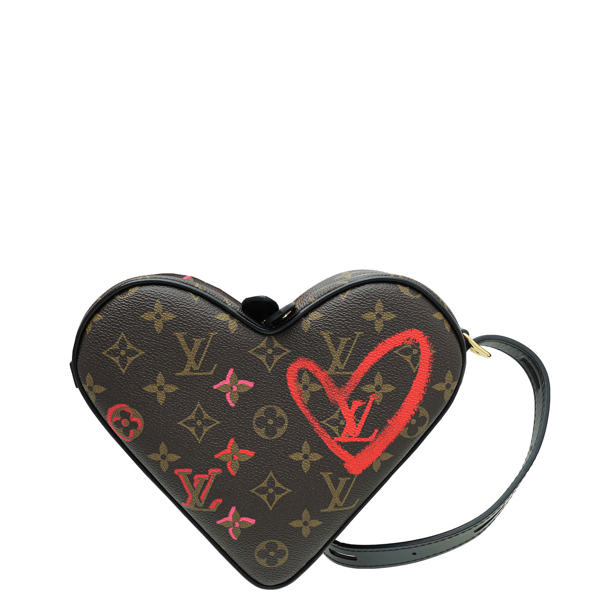 Louis Vuitton Heart On Chain Red Monogram Sac Coeur Love Shoulder