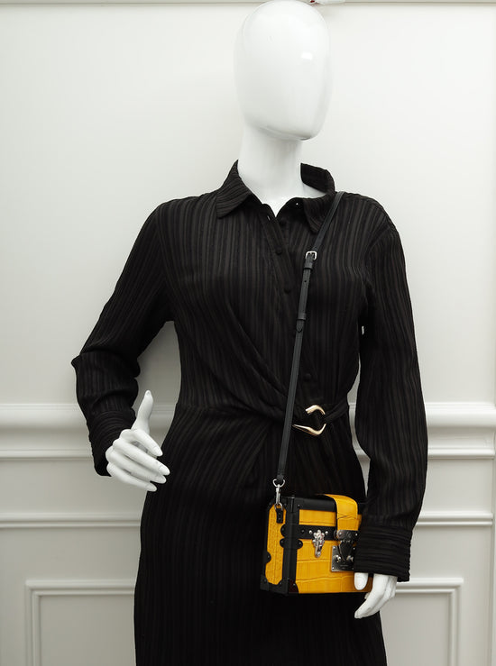 Load image into Gallery viewer, Louis Vuitton Bicolor Alligator Petite Malle Bag
