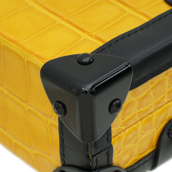 Load image into Gallery viewer, Louis Vuitton Bicolor Alligator Petite Malle Bag
