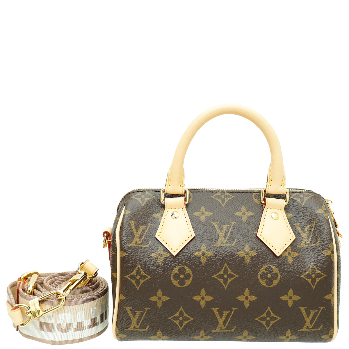 Louis Vuitton Monogram Beige Speedy 20 Bag-Louis Vuitton-THE CLOSET