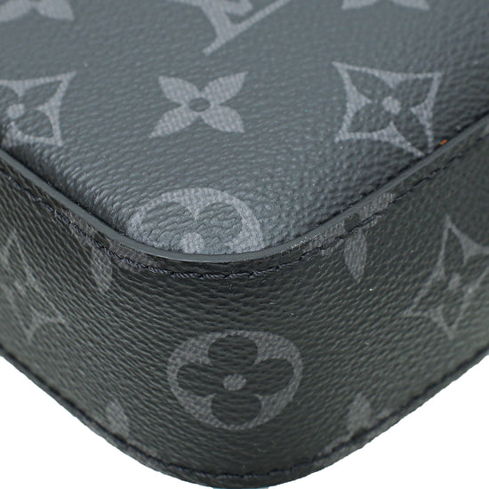Authentic Louis Vuitton Monogram Eclipse Reverse Trio Messenger Bags 
