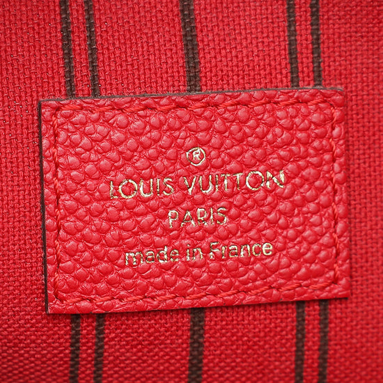 Louis Vuitton Chery Red Monogram Empreinte Pochette Metis Bag
