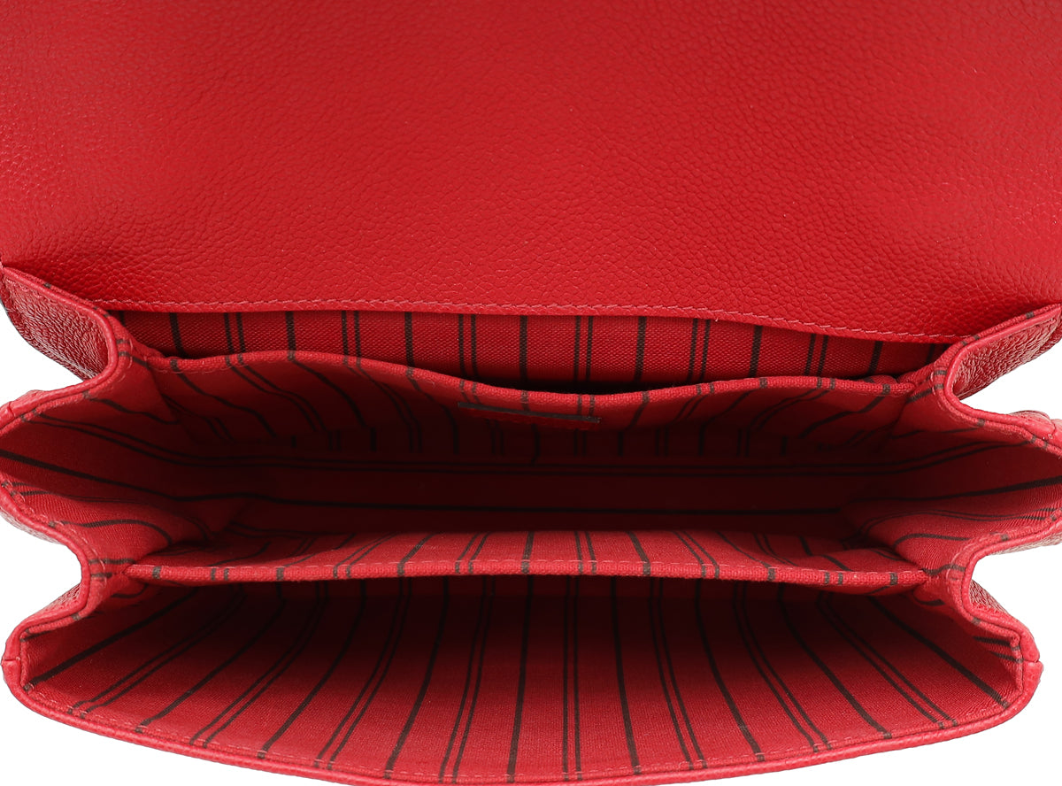 Louis Vuitton Chery Red Monogram Empreinte Pochette Metis Bag