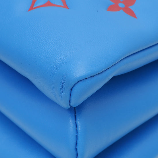 Louis Vuitton Bleu Rouge Monogram Embossed Coussin PM Bag