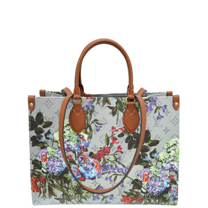 حقيبة لويس فويتون فضية متعددة الألوان معدنية Monogram Garden Onthego MM 