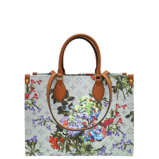 Louis Vuitton Silver Multicolor Metallic Monogram Garden Onthego MM Bag