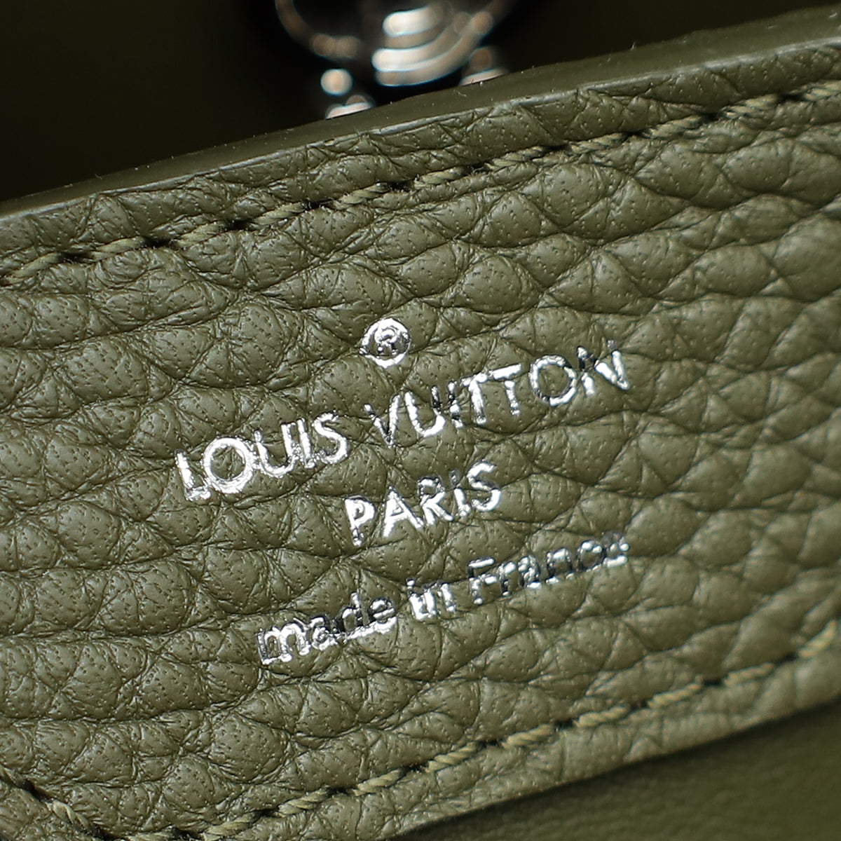 Louis Vuitton Kaki Capucines MM Bag