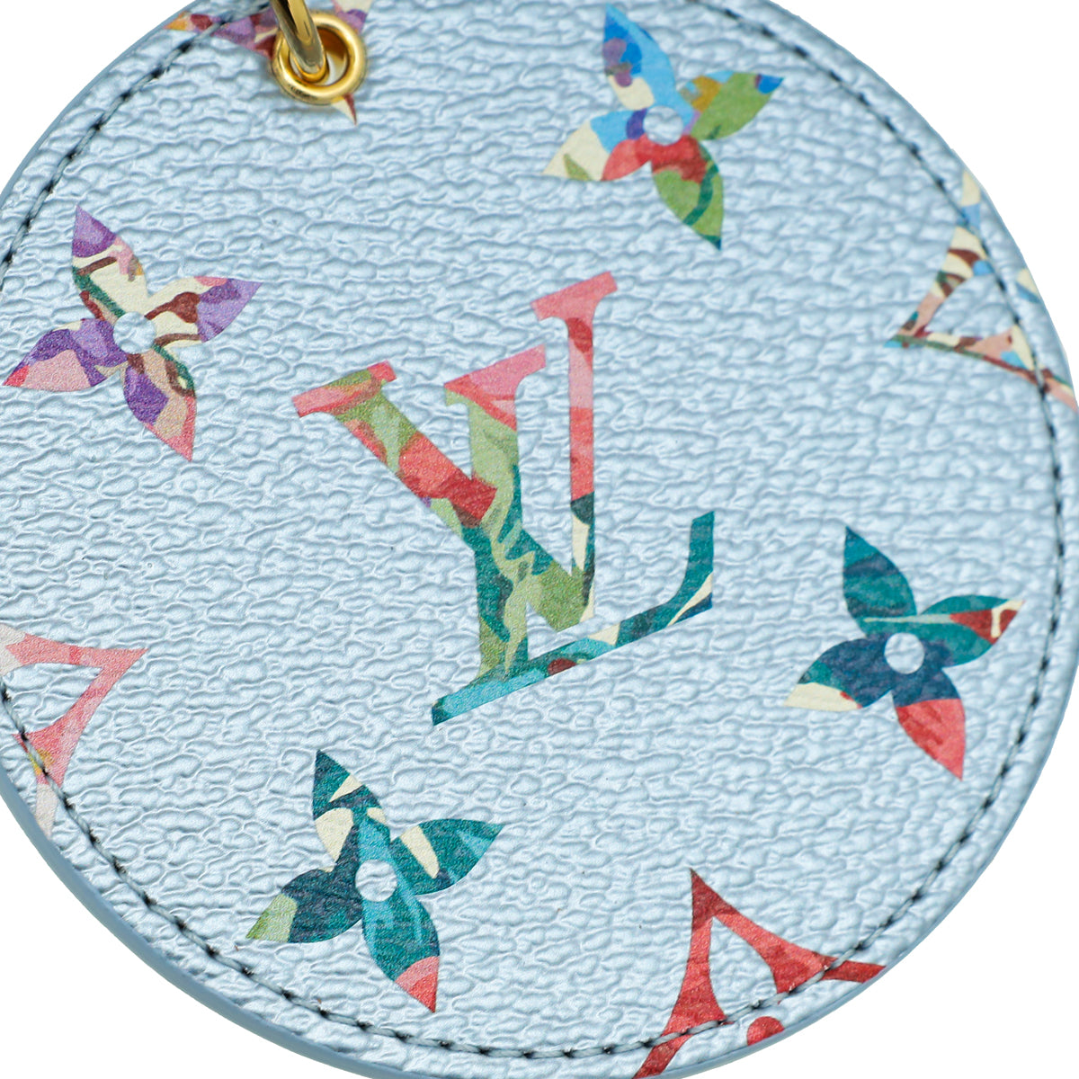 Louis Vuitton Blue Multicolor Metallic Monogram Illustre LV Garden Bag Charm Key Ring-Louis Vuitton-THE CLOSET