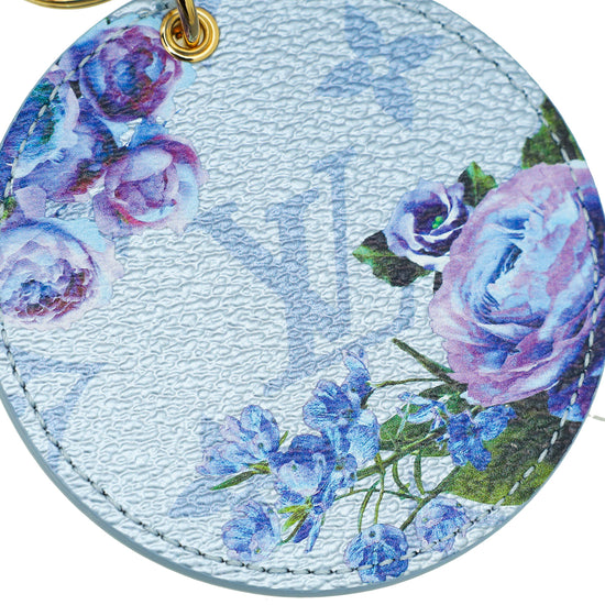 Louis Vuitton Blue Multicolor Metallic Monogram Illustre LV Garden Bag Charm Key Ring