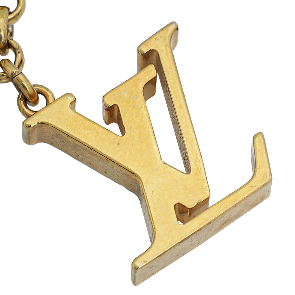 Louis Vuitton Gold Finish Fleur de Monogram Bag Charm Chain-Louis Vuitton-THE CLOSET