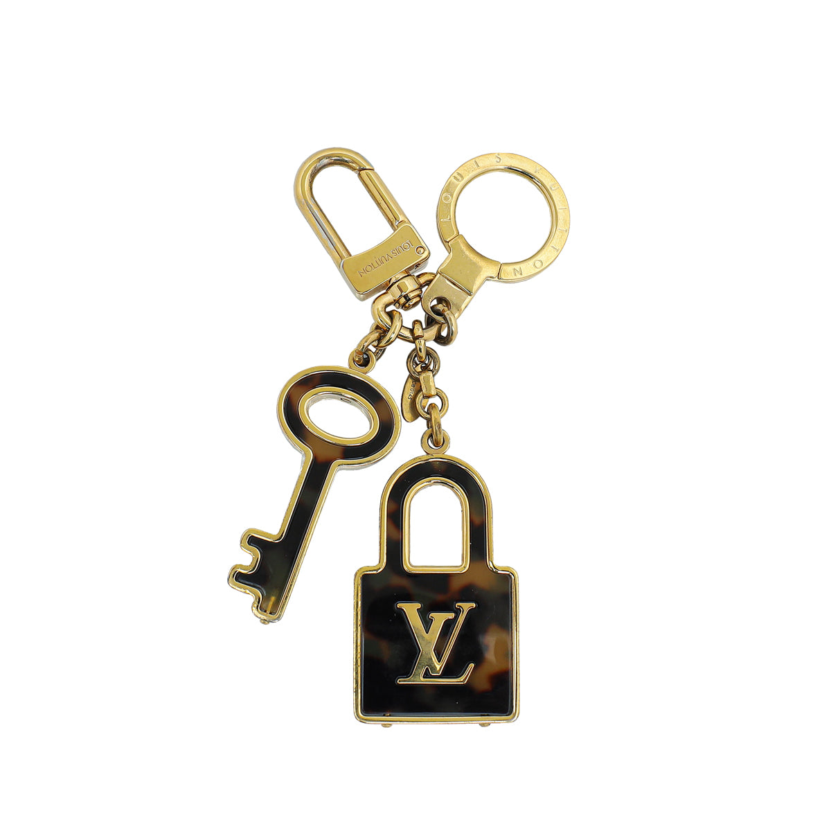 Louis Vuitton Brown Tortoise Porto Cre Confidence Bag Charm Key Holder-Louis Vuitton-THE CLOSET