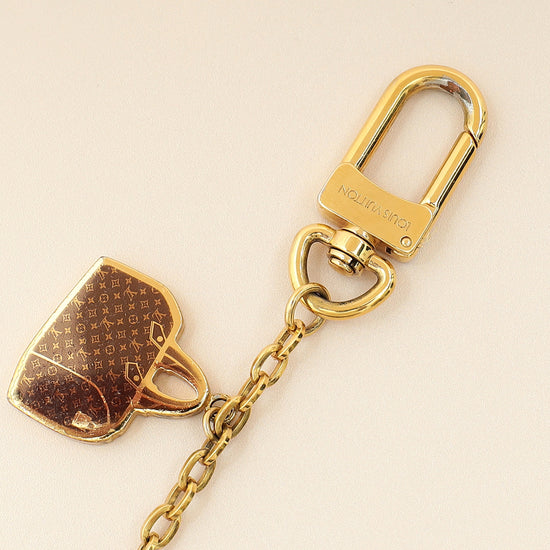 Louis Vuitton Gold Monogram Iconic Speedy Bag Charm Chain