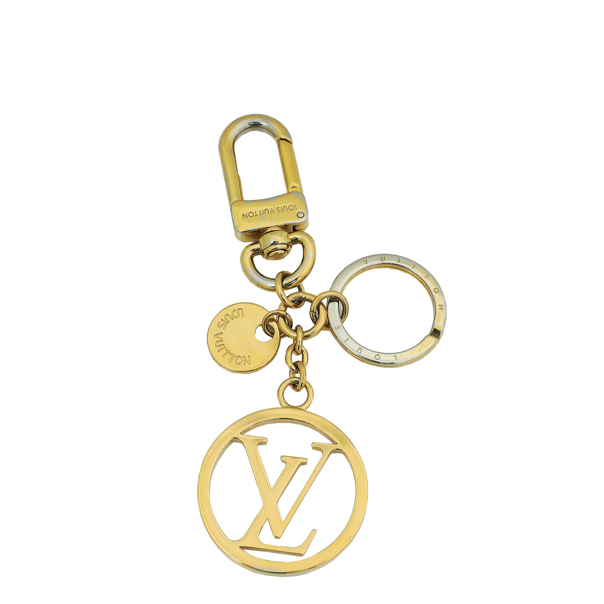 Louis Vuitton Gold Circle Bag Charm & Key Holder