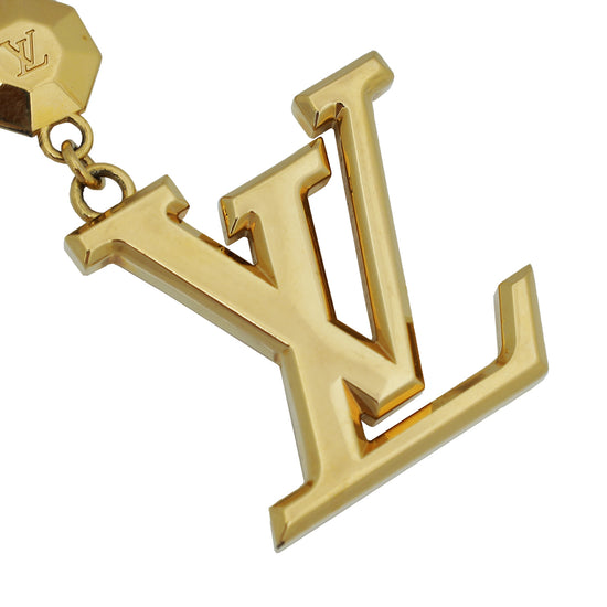 Louis Vuitton Gold LV Facettes Key Holder And Bag Charm