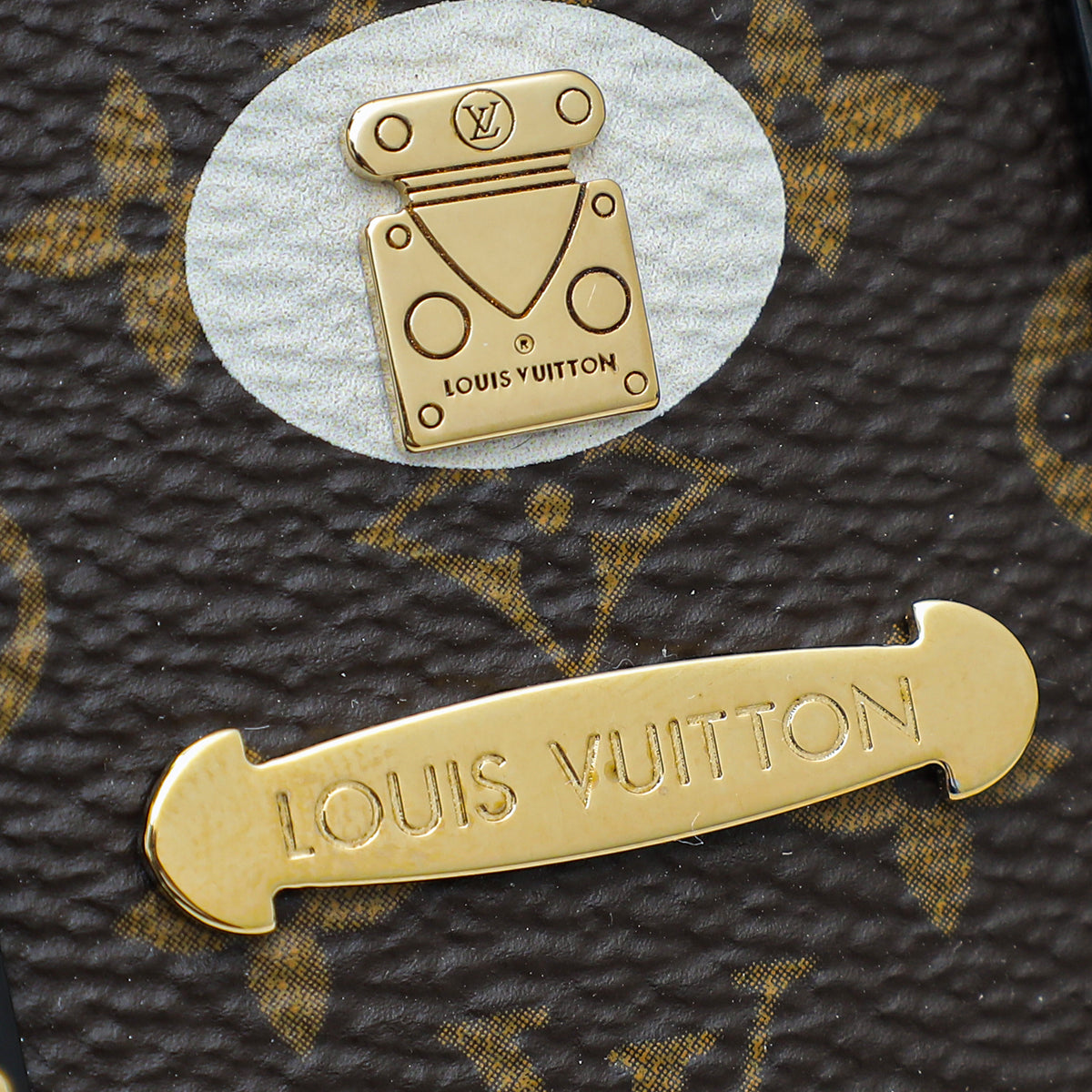 LOUIS VUITTON Wild Fur Monogram Eye-Trunk Bear Bag Charm 1160316