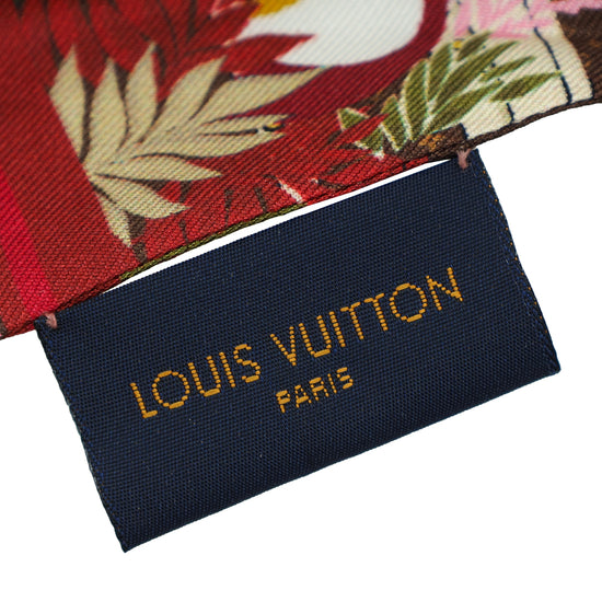Louis Vuitton Monogram Burgundy Secret Jungle Silk Ribbon Bandeau