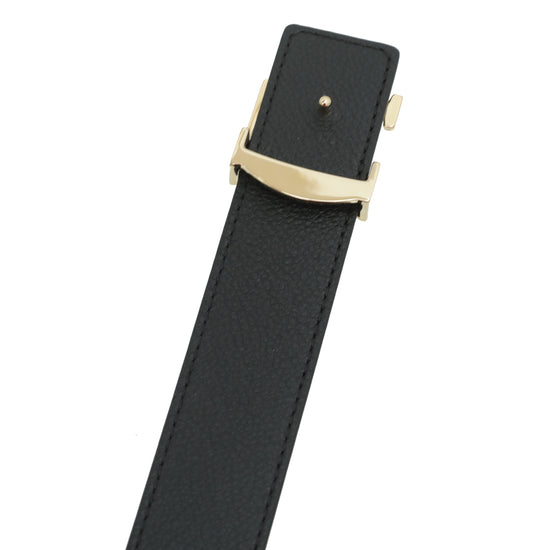Louis Vuitton Black White 30mm Monogram Gold Initials Belt Size 80/32  Multiple colors Leather ref.388972 - Joli Closet