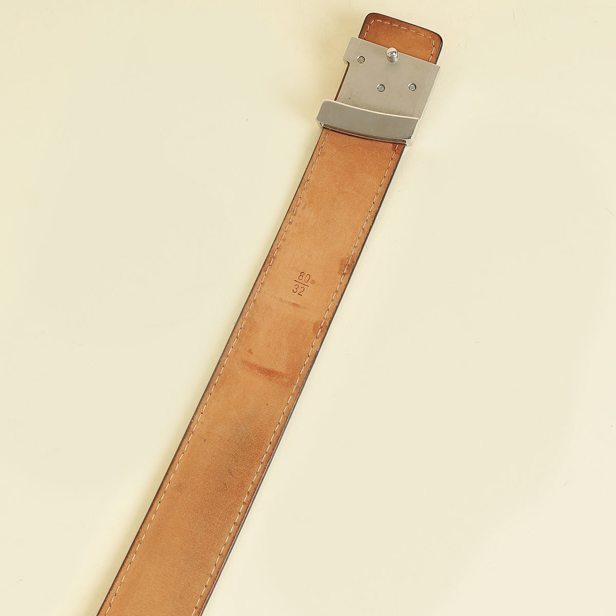 Louis Vuitton Black Initiales Buckle 30mm Belt 32