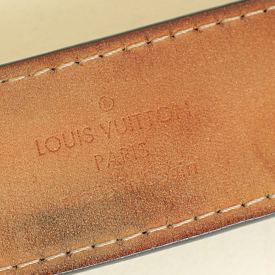 Louis Vuitton Black Initiales Buckle 30mm Belt 32