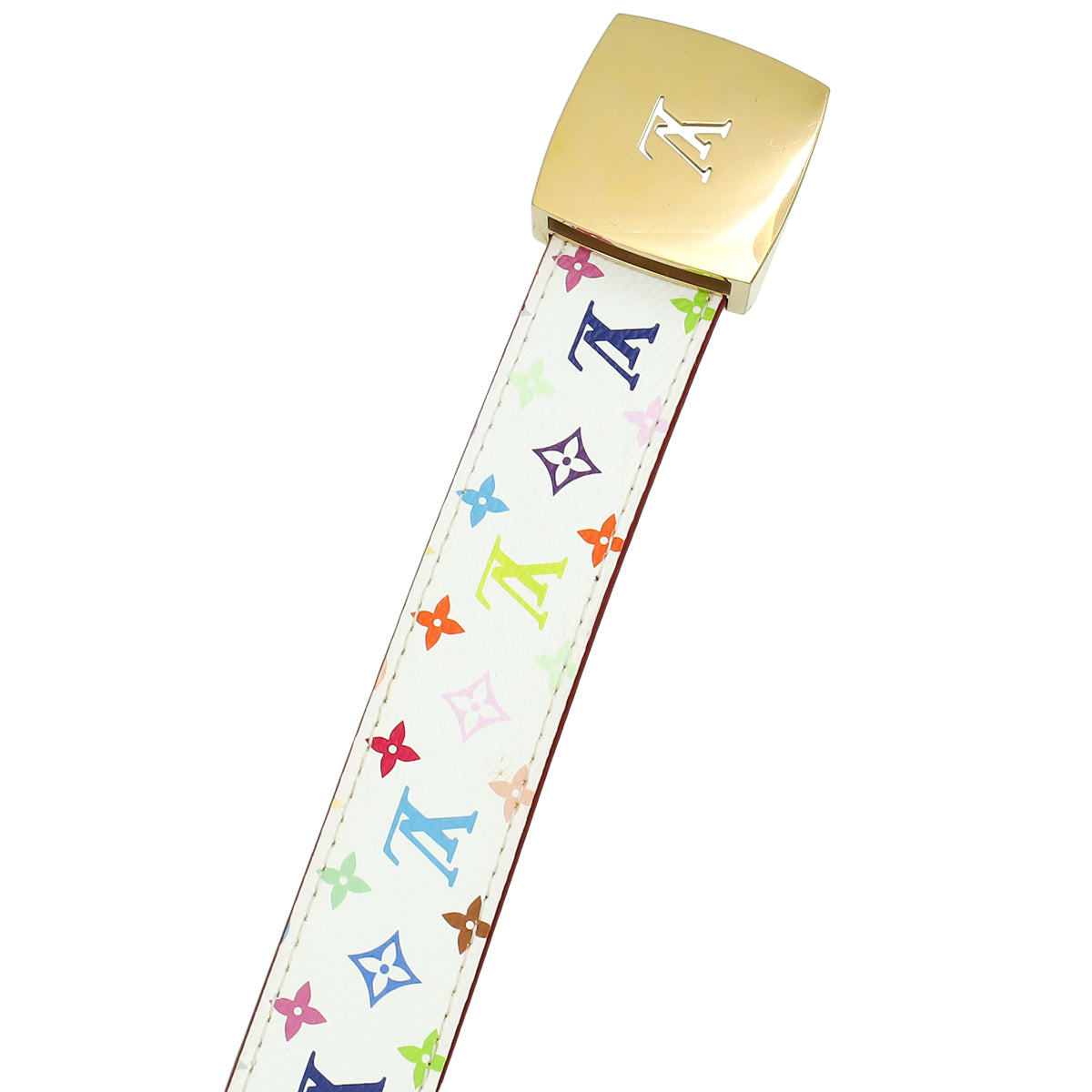 Louis Vuitton Multicolor Monogram LV Cut Reversible Belt 32