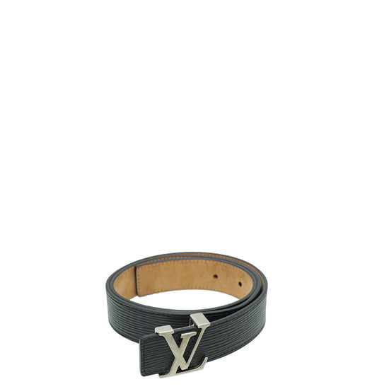 Louis Vuitton belt Black and Grey with gold emblem  Depop