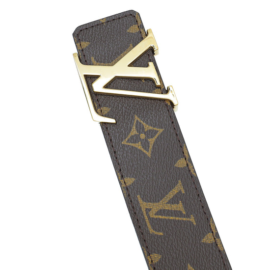 Louis Vuitton Brown Monogram Initiales 40mm Belt 44