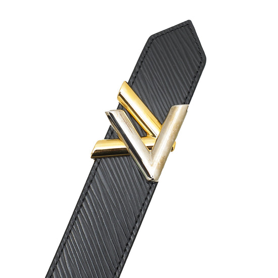 Louis Vuitton Black 30 mm Twist Belt 34
