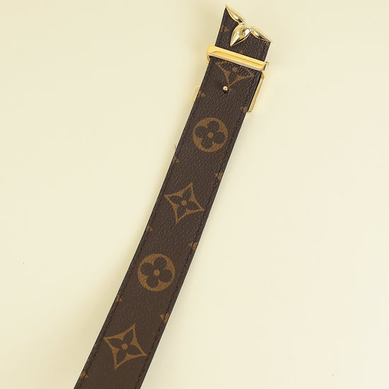 Louis Vuitton Monogram Black Pretty LV 30mm Reversible Belt 34