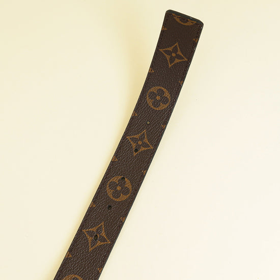 Louis Vuitton Monogram Black Pretty LV 30mm Reversible Belt 34