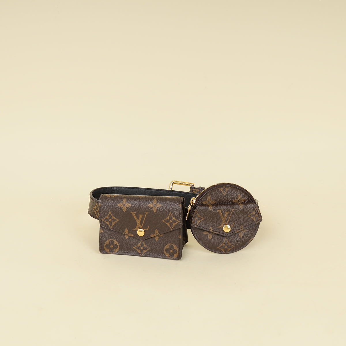 Louis Vuitton Brown Monogram Daily Multi Pocket 30mm Belt 28-Louis Vuitton-THE CLOSET