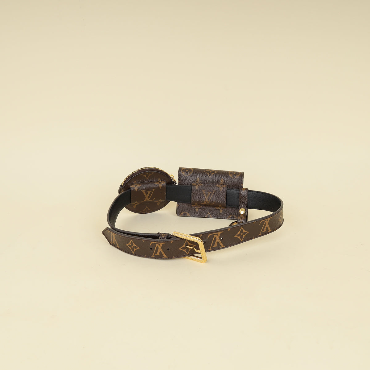 Louis Vuitton Brown Monogram Daily Multi Pocket 30mm Belt 28-Louis Vuitton-THE CLOSET