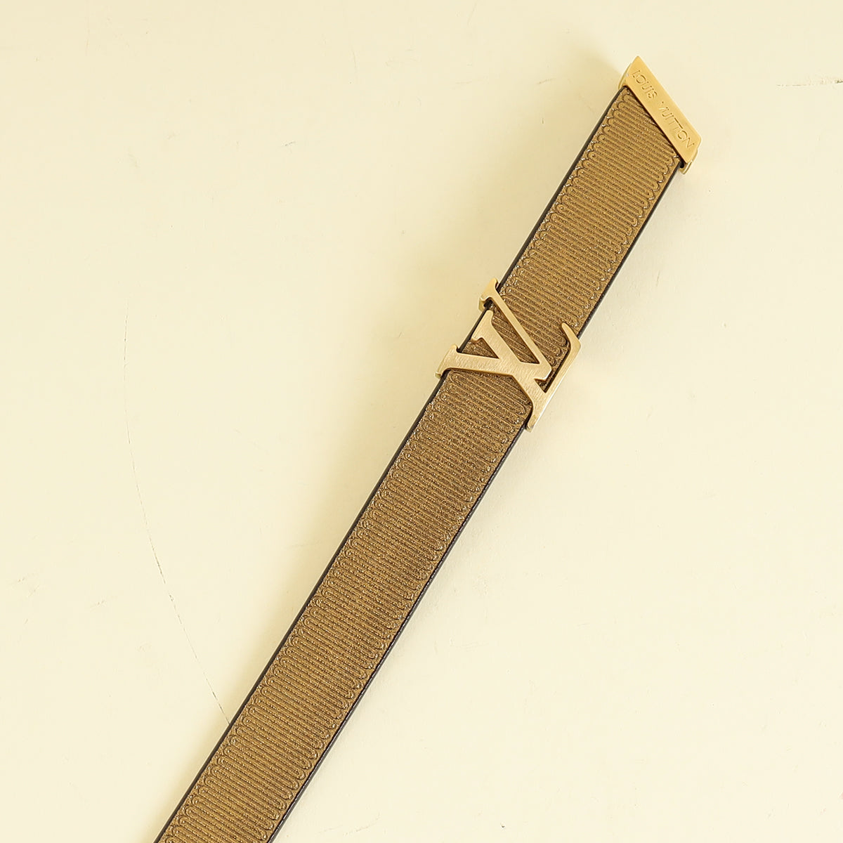 Louis Vuitton Metallic Bronze Initials Buckle 20mm Belt 32