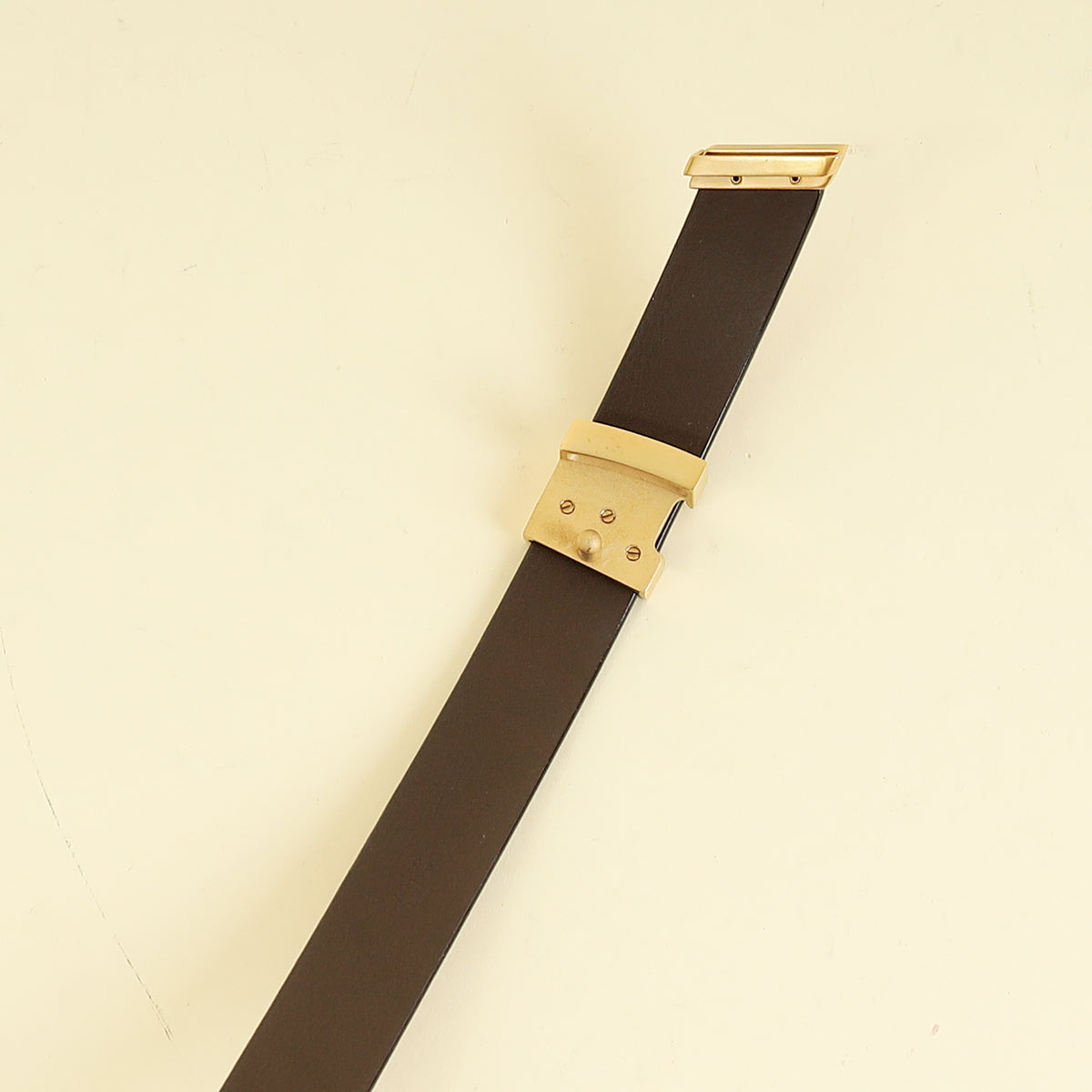 Louis Vuitton Metallic Bronze Initials Buckle 20mm Belt 32