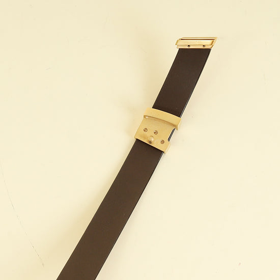 Louis Vuitton Metallic Bronze Initials Buckle 20mm Belt 32