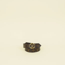 Louis Vuitton Monogram Black Circle Reversible 35mm Belt 30