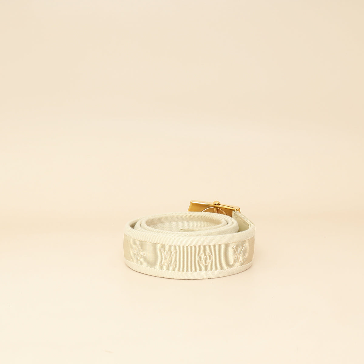 Louis Vuitton Cream Monogram Fortune Sangle Belt 32-Louis Vuitton-THE CLOSET